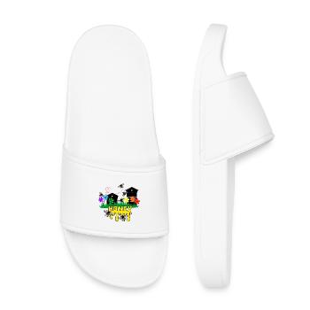 Serres à miel ou ruches avec des abeilles - Claquettes enfant - blanc - Devant