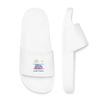 Cute teddy bear - Kids’ Pool Sliders - white - Front