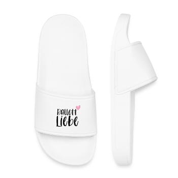 Ballett Liebe Ballerina Balletttänzerin Geschenk - Kinder Badelatschen - Weiß - Vorne
