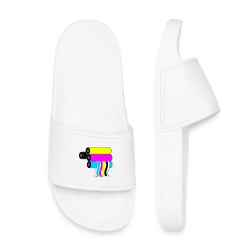 Printing logo 3 - Kids’ Pool Sliders - white - Front