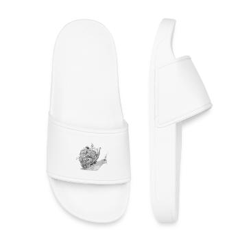 Snail with Moving Castle - Kids’ Pool Sliders - white - Front