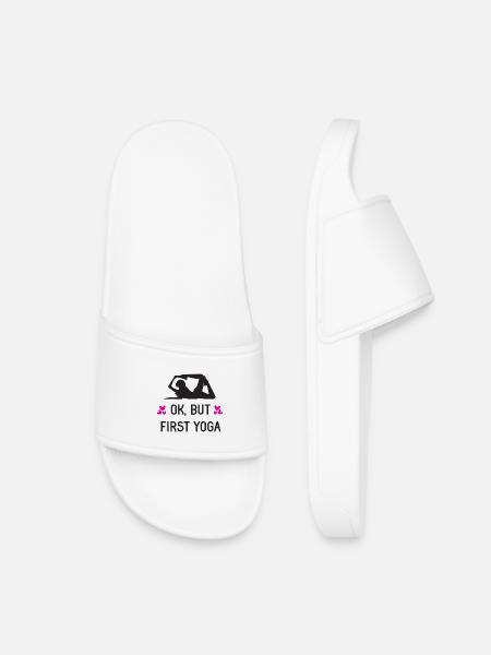 Ok, mais d’abord le yoga - Claquettes enfant - blanc