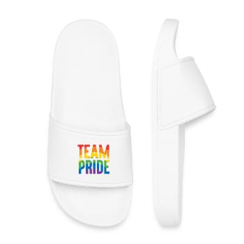 Mois de la fierté LGBT - Fierté d’équipe - Claquettes enfant - blanc - Devant