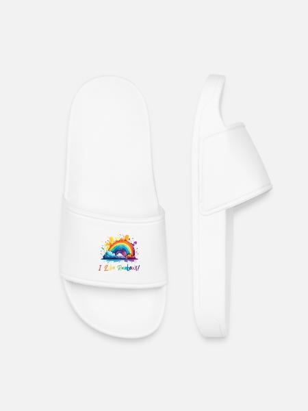 I Like Rainbows - Kids’ Pool Sliders - white