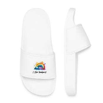 J’adore les arcs-en-ciel - Claquettes enfant - blanc - Devant