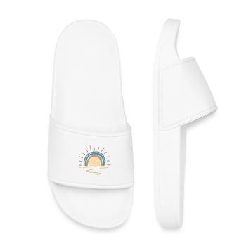 Arc du lever du soleil pastel - Claquettes enfant - blanc - Devant