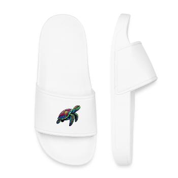 Tortue marine - Claquettes enfant - blanc - Devant