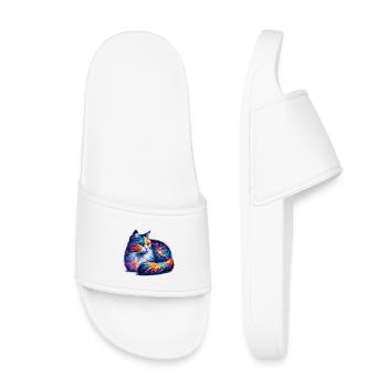 Chat - Claquettes enfant - blanc - Devant