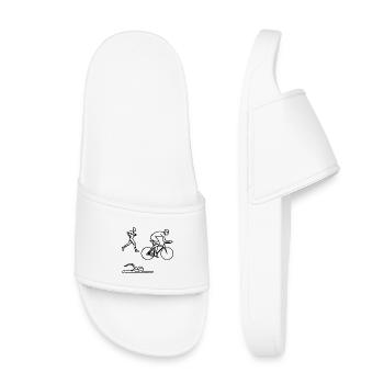 Croquis de triathlon - Claquettes enfant - blanc - Devant