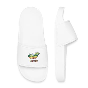 Watercolor Map of Hungary - Kids’ Pool Sliders - white - Front