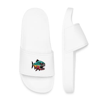 Piranha - Kids’ Pool Sliders - white - Front