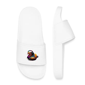 Canard mandarin - Claquettes enfant - blanc - Devant