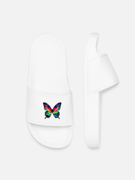 Schmetterling - Kinder Badelatschen - Weiß