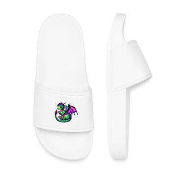 Dragon - Kids’ Pool Sliders - white - Front