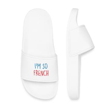 I'm so French France France - Kids’ Pool Sliders - white - Front