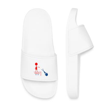 Funny saying – problem? Done! - Kids’ Pool Sliders - white - Front