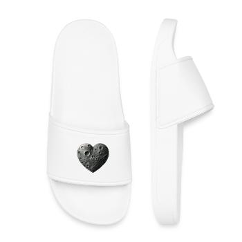 MOON LOVER – Frieden & Liebe - Kinder Badelatschen - Weiß - Vorne