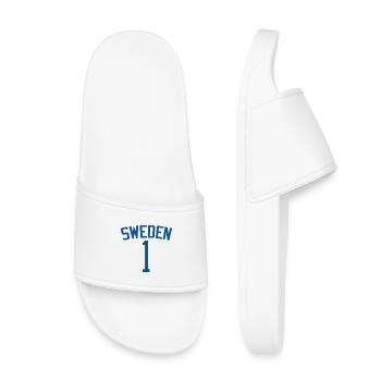 Schweden 1 – Sportdesign - Kinder Badelatschen - Weiß - Vorne