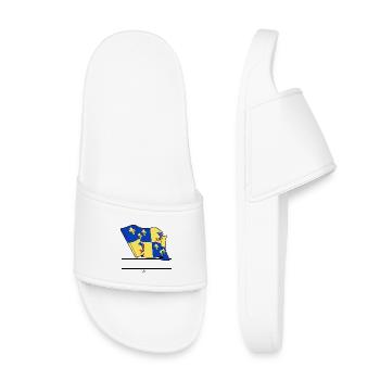 Dauphiné Text Space - Kids’ Pool Sliders - white - Front