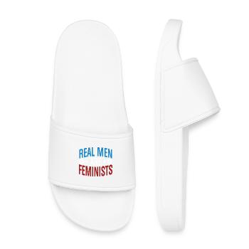 Real Men Are Feminists Equality Statement Tee - Kids’ Pool Sliders - white - Front