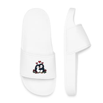 Pixel Penguin - Kids’ Pool Sliders - white - Front