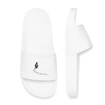 But why? Penguin Meme Footprints Doodle Doodle - Kids’ Pool Sliders - white - Front