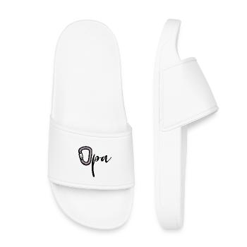 Hiking Climbing Grandpa - Kids’ Pool Sliders - white - Front