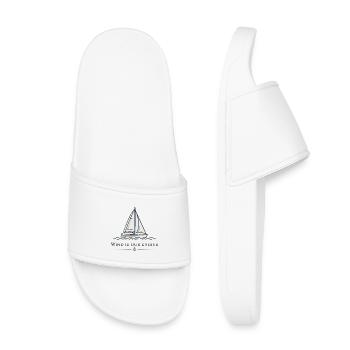 Le vent est notre moteur – voilier - Claquettes enfant - blanc - Devant