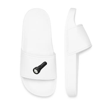 Illustration de lampe torche compacte - Claquettes enfant - blanc - Devant