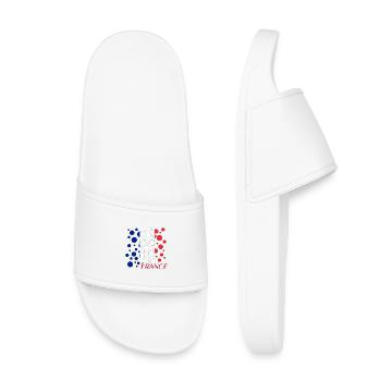 Drapeau à motifs à points français - Claquettes enfant - blanc - Devant