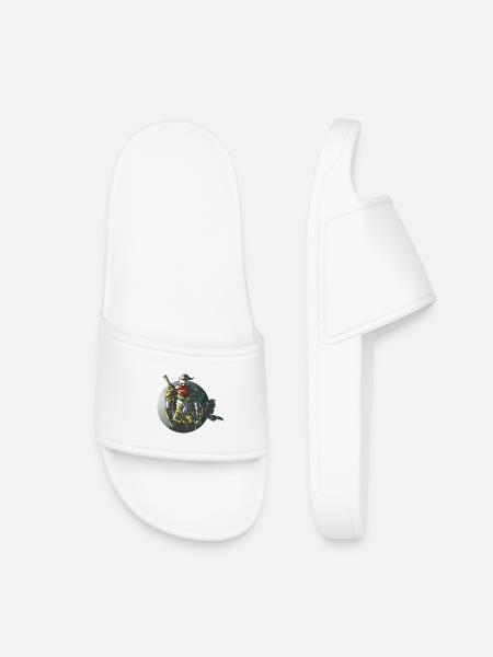 Krieger Ninja Samurai Gaming Design - Kinder Badelatschen - Weiß