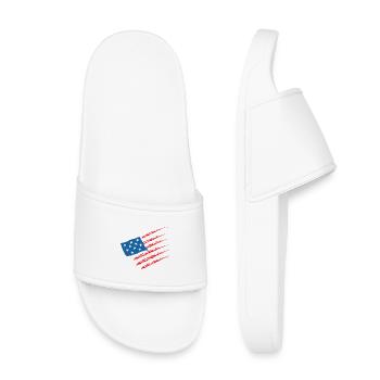 USA United States America Flag - Kids’ Pool Sliders - white - Front