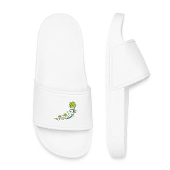 St. Patricks Day. Trèfle à quatre feuilles. - Claquettes enfant - blanc - Devant