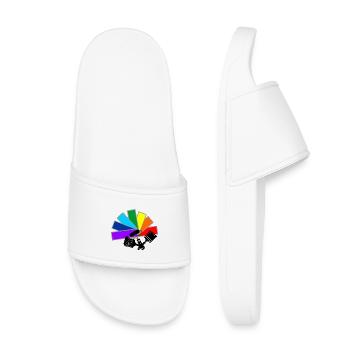 Deck de ventilateur de couleur avec pinceaux d’ombre et logo de rouleau - Claquettes enfant - blanc - Devant