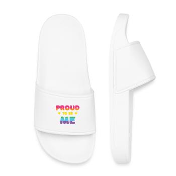 LGBTQ+ Fierté d’être moi - Mois de la fierté - Claquettes enfant - blanc - Devant
