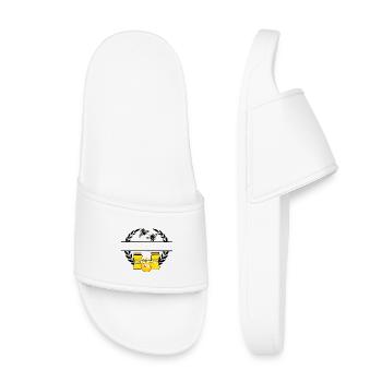 Bannière d’abeille avec des pots de miel - Claquettes enfant - blanc - Devant