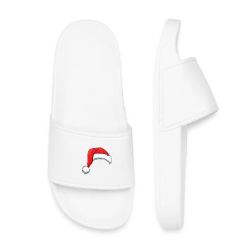 Santa hat - Kids’ Pool Sliders - white - Front
