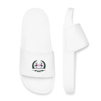 Drapeaux Corée du Sud, bannière couronne de laurier - Claquettes enfant - blanc - Devant