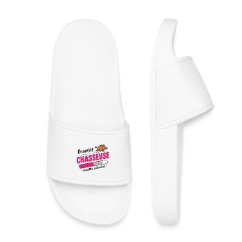 bientôt chasseuse - Claquettes enfant - blanc - Devant
