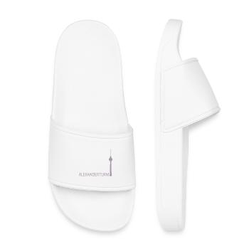 Funny Berlin TV Tower Silhouette Parody - Kids’ Pool Sliders - white - Front