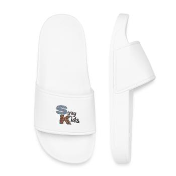 Texte des enfants errants - Claquettes enfant - blanc - Devant