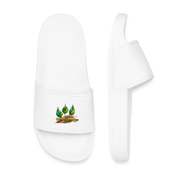 feuilles - Claquettes enfant - blanc - Devant