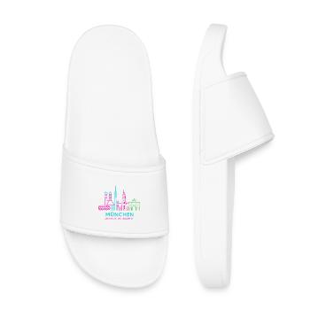 Silhouette néon de Munich - Claquettes enfant - blanc - Devant