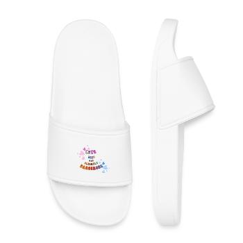 niedliches Design - Kinder Badelatschen - Weiß - Vorne