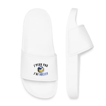 Je peux pas j ai Volley Humour cadeau - Claquettes enfant - blanc - Devant