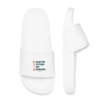 Counting Stitches Not Problems Crochet Lover - Kids’ Pool Sliders - white - Front