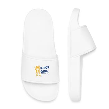 K-Pop Girl Music Is My Life Korean Pop Music Cute - Kids’ Pool Sliders - white - Front
