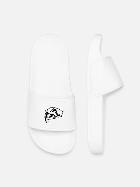 Sabre-toothed Tiger Skull - Kids’ Pool Sliders - white