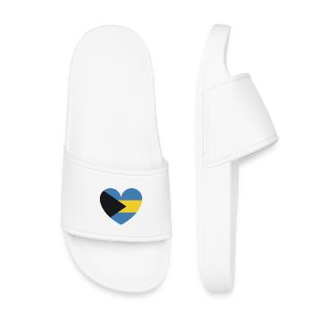 Heart Bahamas Flagge - Kinder Badelatschen - Weiß - Vorne