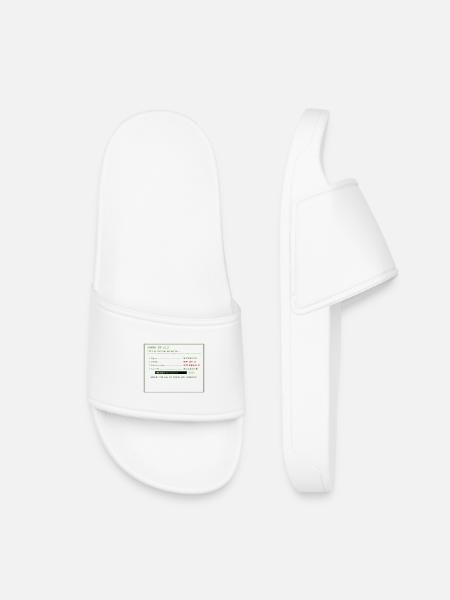 Human OS Morning Startup - Funny Coffee Programmer - Kids’ Pool Sliders - white